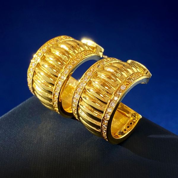 Earrings Hoop Earrings Designer Rose Gold Earring Stainless Steel Jewelry For Women Daily Accessories Party Gift Jewlery Designer Women Armband Schmuck Mariage