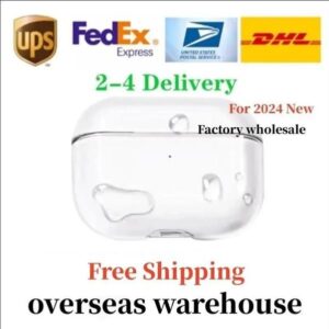 USA Stock for Apple AirPods 4 Headphones AirPods Pro 2 3rd Accessories Silicone Protective Air Pods2 Pro Cover Airpodspro Silicone Case TPU HEAD