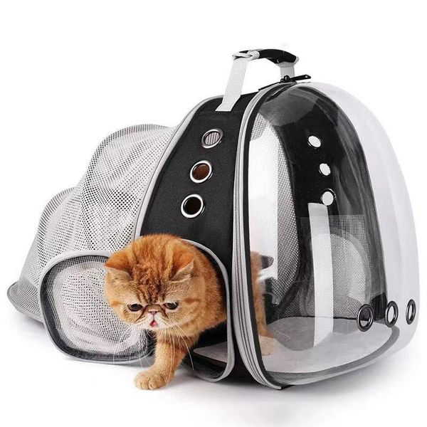 Portable Cat backpack Space capsule Small dog cat Outing Breathable and extendable shoulder pet bag