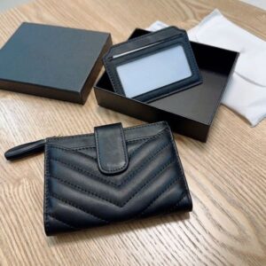 Designer bag Mini cowhide Wallets Leather Wallet Classic card holder Handbags Classic Clutch Bags Luxurys Purse Card Women Ccredit card slot 10cm