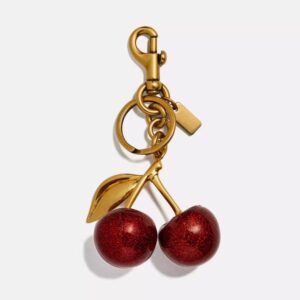 designers Key Rings Cherries Keychain Bag Charm Decoration Accessory Pink Green High Quality Luxury Design Keychains Keyring 02