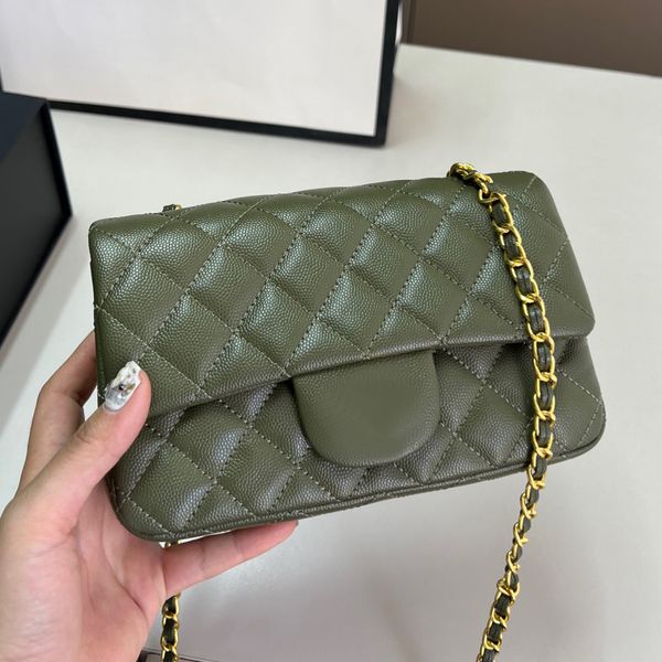 Designer Handbag Luxurys Handbags Shoulder Purse Bag For Women Synthetic Leather Caviar Cowhide Classic Flap With Gold Chain Small Purse Cross Body Designer Bags
