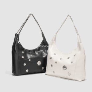 Designer Women's High Quality Punk Tote Bag Women's Retro Large Capacity Women's Shoulder Bag Chain Western Versatile Casual Shoulder Tote Bag