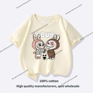labubu t shirt mens tshirts new labubu tshirt men and women Short Sle Loose Tops Fashion Trend Comfortable Breathable Pure Cotton Printed Clothing quadratic element