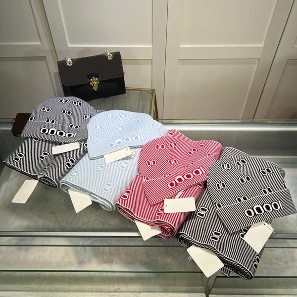 Winter Women's Scarves Designer Knitted Hat for Men Warm Shawl Fashion Letter Hats Scarf Set 3 Colors