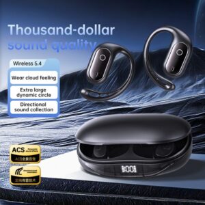Hot selling AI intelligent translation with electric quantity display hanging ear OWS non in ear noise reduction wireless Bluetooth gaming headphones