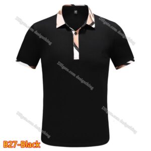 Designer Mens Cotton T Shirt Classic Plaid Embroidered Top Breathable Soft Fabric Asian Size High Quality Stylish Daily Casual Tee