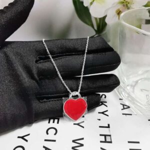 return necklaces 925 womens heart necklace designer jewellery chains pendant steel charm anniversary gift for women gold plat 5e3
