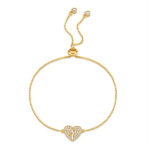 Unique design niche heart-shaped creativity simple INS style extremely slim and versatile bracelet copper plated with 18K real gold