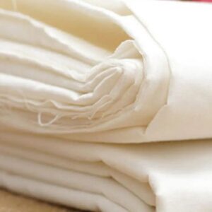 Durable Thickened Cotton Fabrics in White & Grey Perfect Pocket Material for Sewing Projects