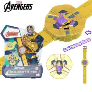 Marvel Avengers Licensed Thanos Style Fidget Spinner Role Play Set with LED Wristband 3D Glare Effects Collectible Toys Bulk Stock Kids Birthday Gifts