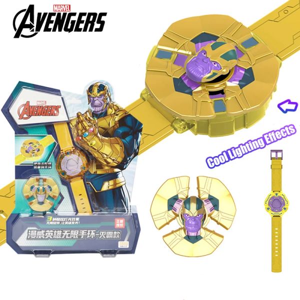 Marvel Avengers Licensed Thanos Style Fidget Spinner Role Play Set with LED Wristband 3D Glare Effects Collectible Toys Bulk Stock Kids Birthday Gifts