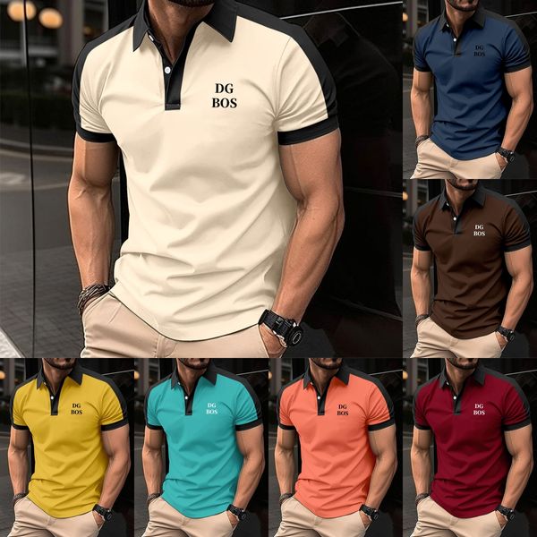 DgBos Designer Men's Polos T Shirts Fashion Casual Lapel Business Polo Shirt Classic Men's Sports Breathable Sweat-wicking Polo Shirt Short Sleeve Sweatshirts Top