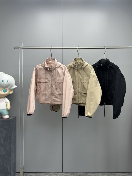 Women's Jackets Designer M Double layered short hooded Parker trench coat jacket