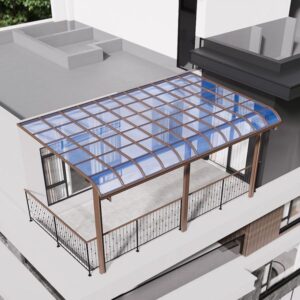 Unique Bioclimatic Polycarbonate Cover for Gazebo Patio & Carport