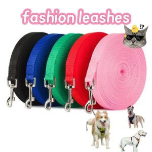 Nylon Dog Collar Durable Training Leashes Pet Harness Walking Supplies Leader Rope For Dogs Cat 1.5M 1.8M 3M 4.5M 6M 10M