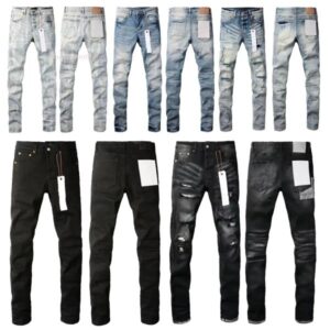 2025 Designer mens high quality fashion technology jeans designer denim pant distressed ripped black blue jean slim fit