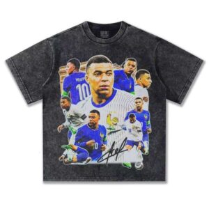 2025 Spring/Summer Series Mbappe Football Theme Direct Print Short Sleeve Unisex European Style T-Shirt