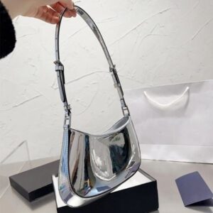 Woman Glossy Hobo Shoulder Bags Luxury Handbag Designer Bag Lady Underarm Baguette Fashion Small Tote Patent Leather Top
