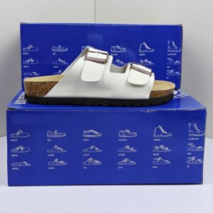 Chic Ladies' Single Strap Leather Sandals with Reinforced Cork Footbed for Summer