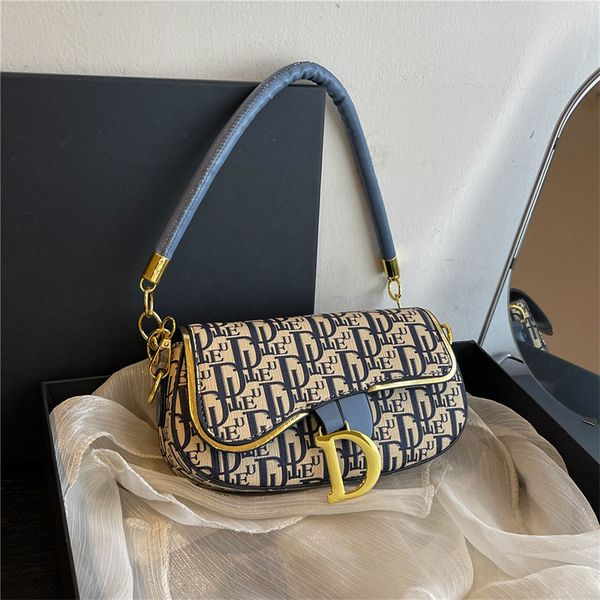 hot free shipping shoulder bags new casual handbag fashionable Letter daily flap black blue for women