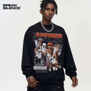 Iverson Direct Print Pullover Sweatshirt 100% Cotton 280g Heavy Brand Unisex Fashion
