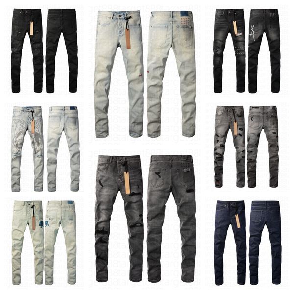 designer ksubi waist ripped high street Jeans retro paint Spot patch hole denim Streetwear silm Feet Micro Elastic Ksubis jeans pants