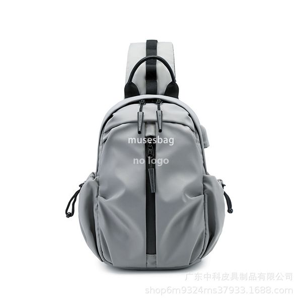 New high quality trend men's lightweight chest bag Multi-functional waterproof moisture-proof crossbody bag large capacity chest bag