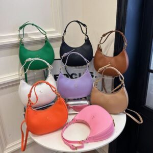 French Women's Handbag New Style Armpit Fashionable Commuting Crossbody Handbags Semi-circular Crescent Shoulder Bag