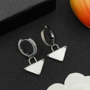 High Quality Women Designer Earrings Fashion Diamond Gold Silver Letter Earrings Wedding Party Jewelry With Box