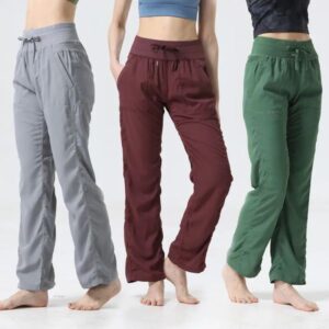 Womens Dance Studio Pant Loose Workout Mid Waist Sports For Women Casual Gym Yoga Long Wide Leg Pants Trousers