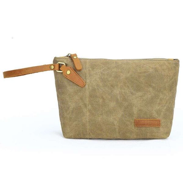 mini bag New Canvas Men's Change Key Simple Handheld Storage Bag Small Bag