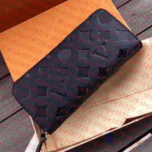 Designers ZIPPY WALLET Leather Single Zipper Long Wallets Emed Clutch Coin Purse Card holder With Box dust bag serial number