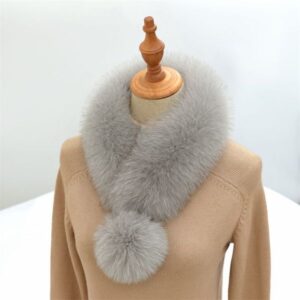 Women's warm fur collar and thick fur scarf –802397