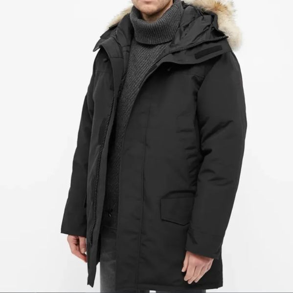 Canada Puffer Jackets Men Designer Real Wolf Fur Outdoor Wyndham Windbreaker Jassen Outerwear Hooded Fourrure Manteau Down Coat Hiver Parka Doudoune Goode
