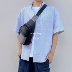 Japanese crossbody bag fashion casual men's and women's breast bag Oxford cloth bag single shoulder crossbody bag outdoor sports Fanny pack