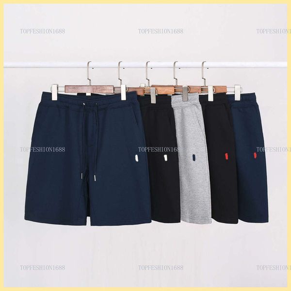 Summer Embroidery Men's Five-Point Loose Medium Pants Cotton Sweatpants Casual Beach Short War horse Polo Shorts Versatile