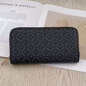 A women's long zipper multi-slot clutch with a simple design and large capacity 2025