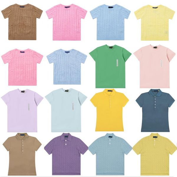 Women T Shirt Designer Tees Soft Cotton Fabric with Cute Pony Embroidery Short Sleeve Asian Size Tee Slim Fit for Lovely Style Short sleeved Knits Knitted T shirt