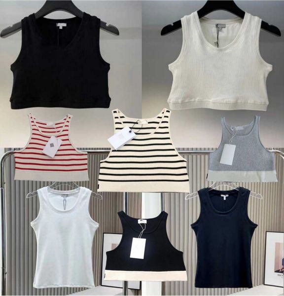 Designer tank top women vest tops tees clothing fashion t shirt women Tees Top Tshirt Embroidered Sexy T-shirts Summer Knitted Sleeveless Tank Top Breathable Camis