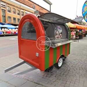 Outdoor Food Truck with Full Kitchen Concession Fast Food Trailer Hot Dog Cart Mobile Catering Trailer Fully Equipped