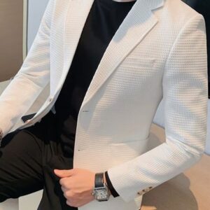 H546 Men's casual suit jacket autumn slim fit fashion senior business professional