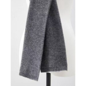 1-234 Warm Red Wool Knit Scarf – All-Match Solid Colored Neck Wrap Accessory
