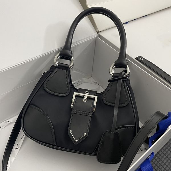 Evening Fashion Women Designer Shoulder Bags Crescent Totes Half Moon Soft Leahter Handbags New Tote Handbag Black Ladies Crossbody Purses