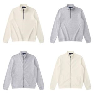 Mens sweatshirts black sweaters outwear coat zip cardigan pullover khaki grey white casual sweater designer Sweatshirts half zipper stand collar horse