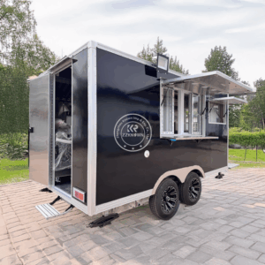 Street Concession Catering Hot Dog Ice Cream Cart Snack Bar Food Trailer Stainless Steel Food Truck For Restaurant