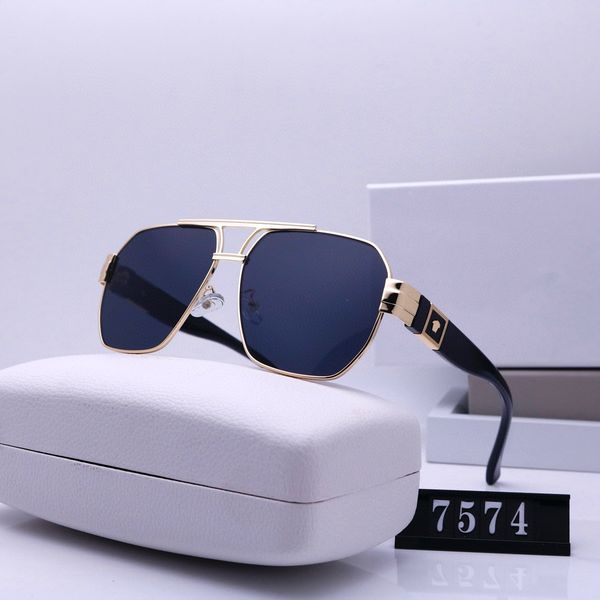 Metal Sunglasses Designer Mens Sunglass for Women Luxury Sun glass Double Crossbeam Frame Trend Vintage Goggle Adumbral Summer Travel Beach Eyeglasses