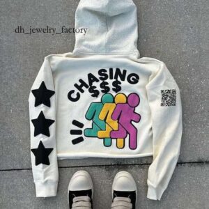 chasing Sweatshirt Zipper Oversized Streetwear Men Hoodies Gothic Graphic Printed Y2K INS Streetwear Unisex Inner Fleece Casual Jackets d6b
