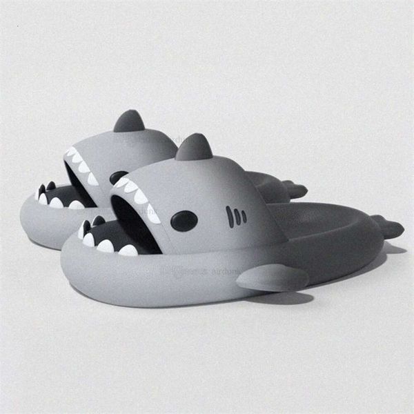Summer Home Women Shark Slippers Anti-skid EVA Solid Color Couple Parents Outdoor Cool Indoor Household Funny ShoeSC5g#