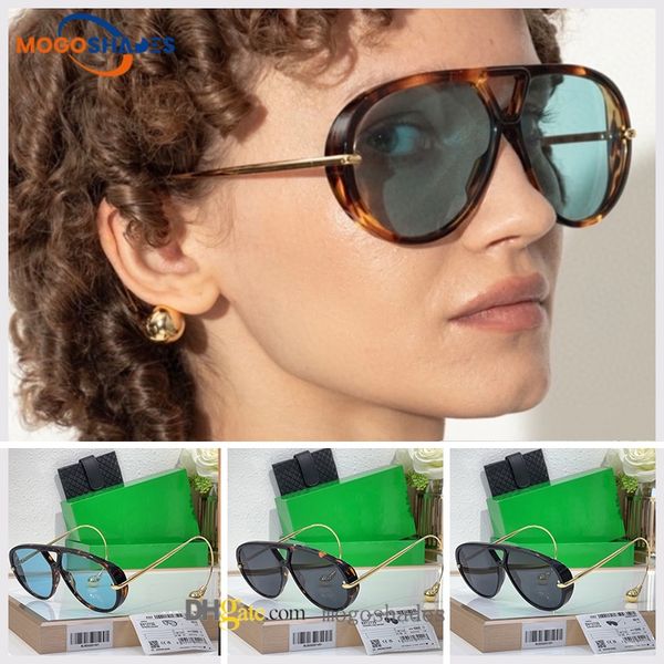 designer sunglasses for women luxury quality Metal unique mirror legs classic brand glasses Outdoor fashion men Acetate Pilots with Signature Droplet Shaped